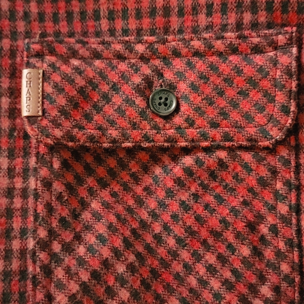 Chaps Red & Black Check Long Sleeve - Picture 4 of 6